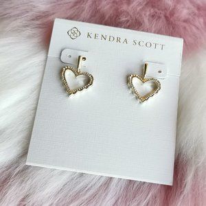 Kendra Scott Sophee Heart Drop Earrings In Gold